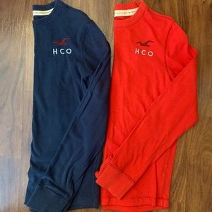 To Hollister crew neck, long sleeve tees
